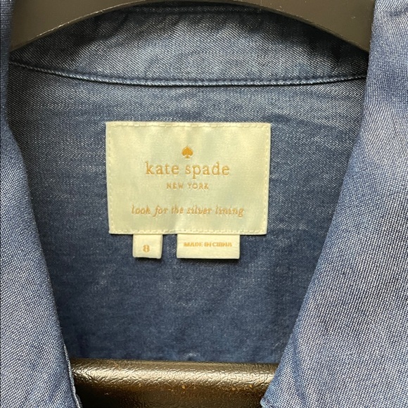 Kate Spade Navy Button-Up Shirt Dress Size 8 EUC - Picture 2 of 4